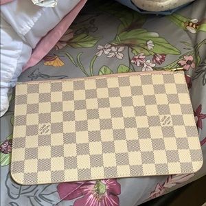 Auth. Louis Vuitton  Pouch (from damier neverfull)